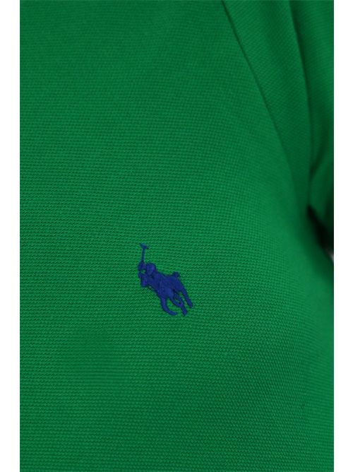 Polo due bottoni in cotone con logo green POLO RALPH LAUREN | 710795080019